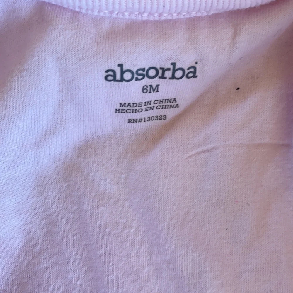 ABSORBA Baby Girl Pink Fleece Onesie Footie Size 6 Months